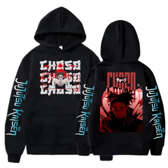 Anime Jujutsu Satoru Choso Yuji Itadori Manga Hoodies Sweatshirts Women Harajuku Cartoon Clothing Winter Warm Hoodies