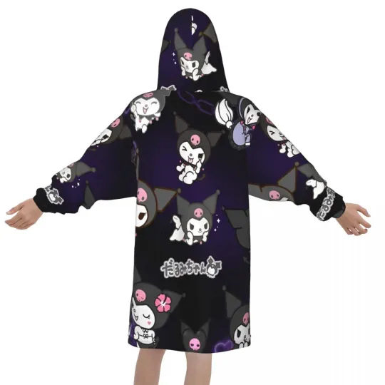 Kuromi Hoodie Blanket