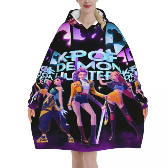 KPop Demon Hunters Huntrix Blanket Hoodie