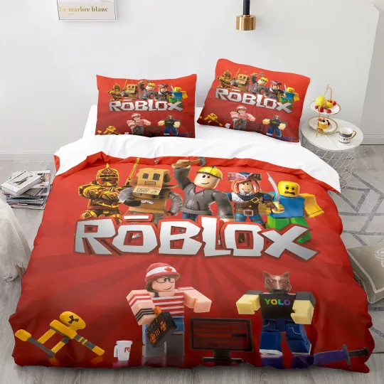Roblox Anime Bedding Set Student Dormitory Bed Sheet