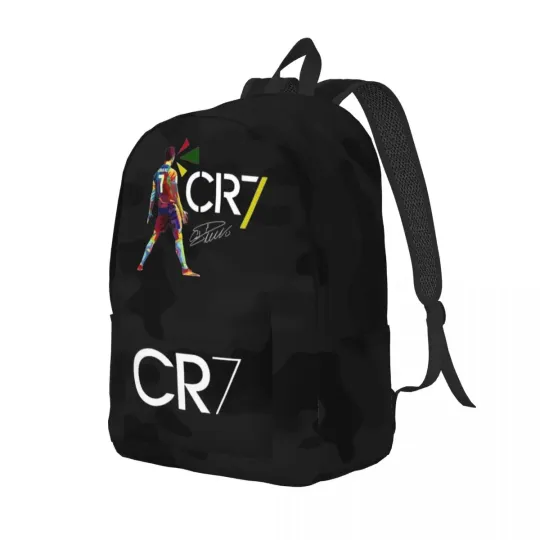 CR7 Ronaldos Backpack for Men and Women, Laptop Shoulder Bag, Student and Work Daypack, Gift