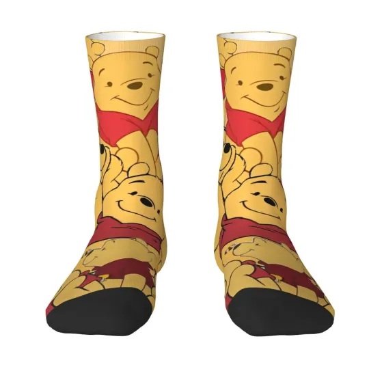 Winnie The Pooh Socks Cartoon Honey Bear Casual Stockings