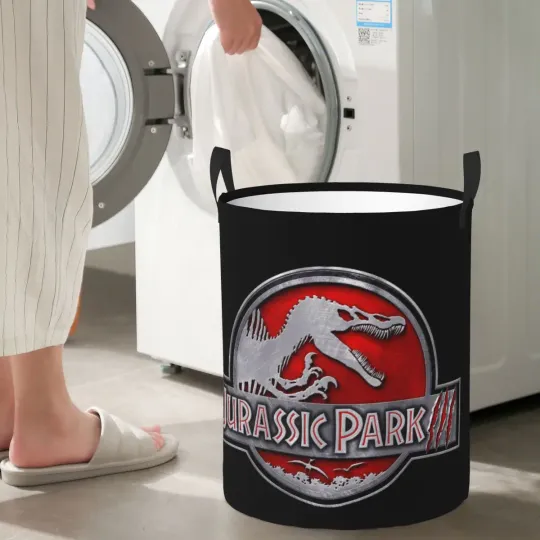 Dinosaur Jurassic Park Folding Laundry Baskets