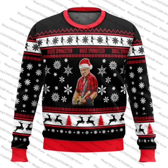 Bruce Springsteen E Street Band Ugly Christmas Sweater Holiday Sweatshirt Men Women Pullover Xmas Santa 2026 New Hot Sale Top