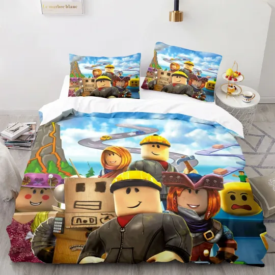 Roblox Anime Bedding Set Student Dormitory Bed Sheet