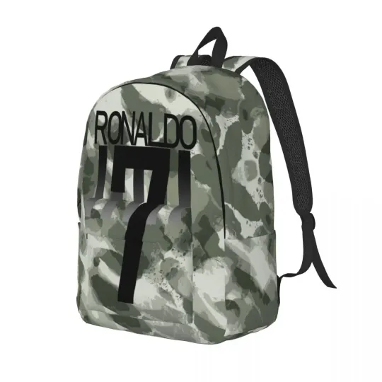 CR7 Ronaldos Backpack for Men and Women, Laptop Shoulder Bag, Student and Work Daypack, Gift