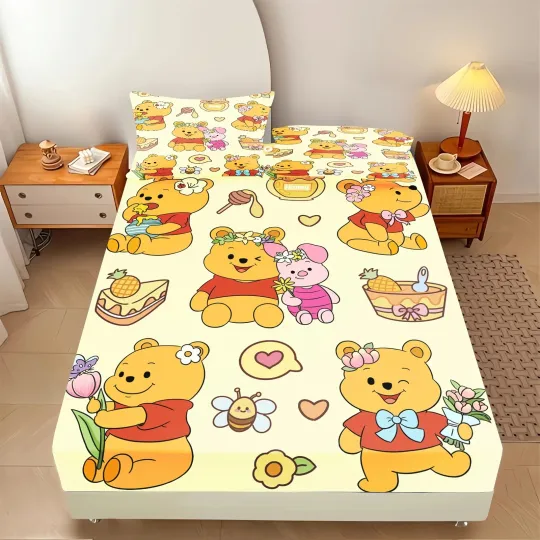 Disney Winnie the Pooh Comfortable Bedding Sets, Gifts for Friends