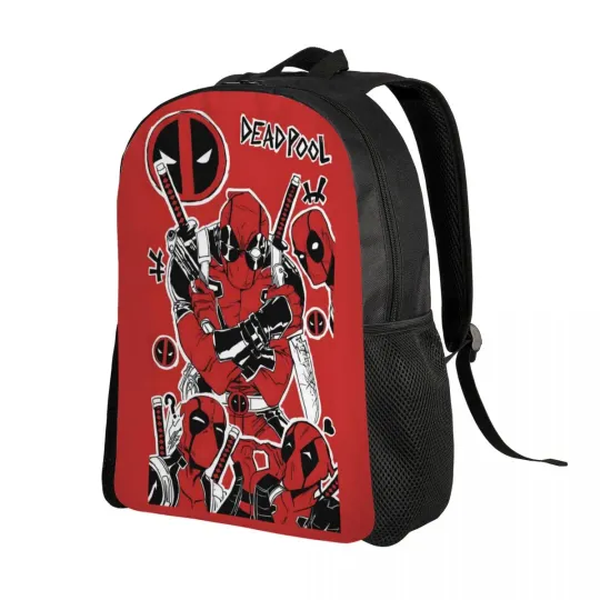 Deadpool Backpacks Men Women Casual Bookbag for College School Comics Book Bags