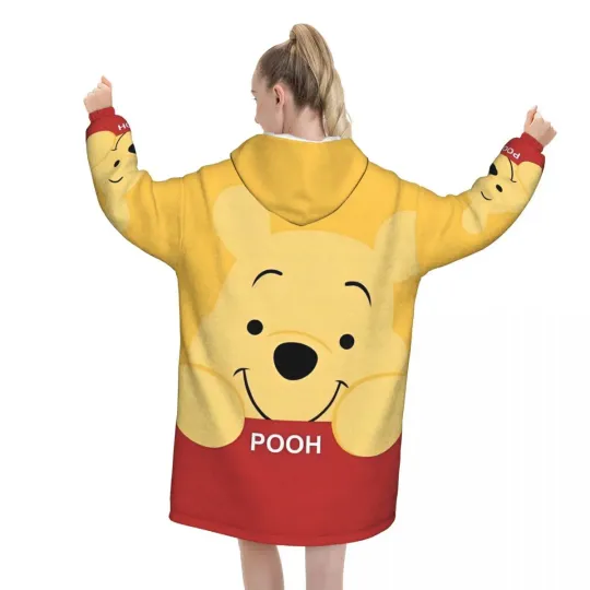 Oversized Winnie The Pooh Blanket Hoodie Gifts for Women Men