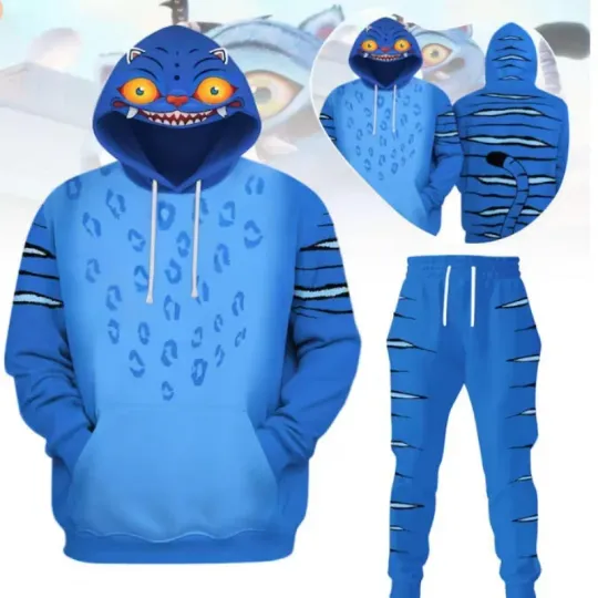 KPop Demon Hunters Hoodie For Men Halloween the Tiger Outfit Cosplay Pullover Hoodie Autumn Winter 3D Print Pullover Sweatshirt