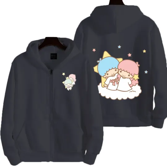 Little Twin Stars Men Zip Up Hoodie