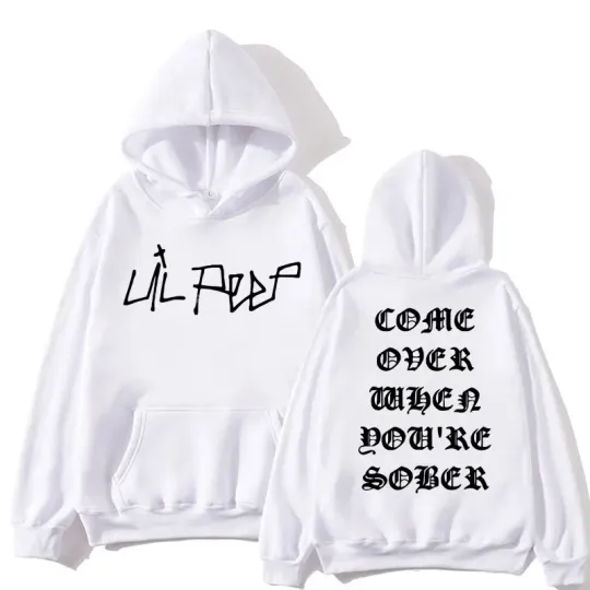 Rapper Lil Peep Come Over When You're Sober Hoodies Men Women Fashion Hip Hop Long Sleeve Warm Oversized Y2k Clothes Tracksuit