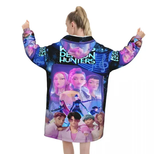 KPop Demon Hunters Huntrix Blanket Hoodie
