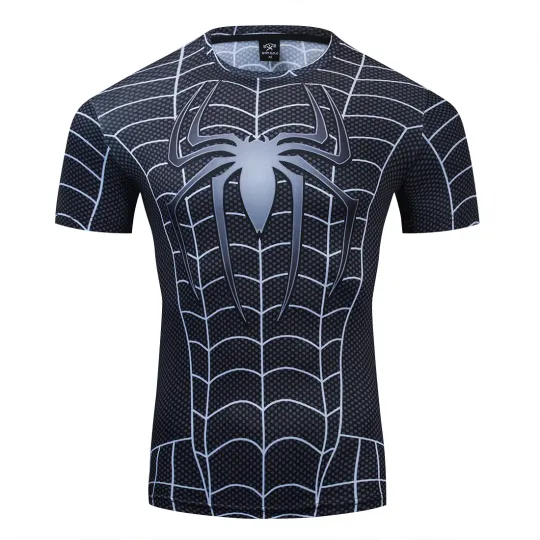 Men's Compression Shirts Superhero Longs Sleeve Workout Gym T-Shirt Running Tops Cool Dry Sports Base Layer Athletic Undershirts