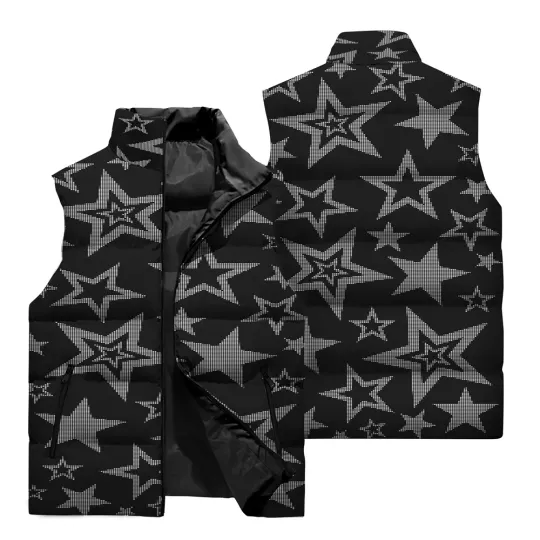 Star Sleeveless Jacket | Casual Winter Clothing | Gift Idea