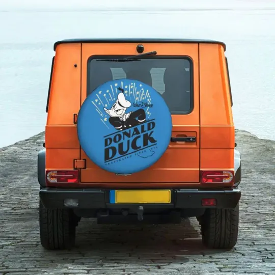 Donald Duck Spare Wheel Tire Cover for Toyota Land Cruiser Prado Jeep RV SUV Camper Vehicle Accessories