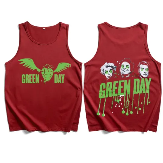 Green Day Saviors World Tour 2024 Tank Tops