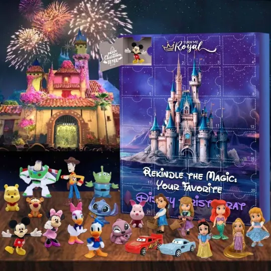 2025 Christmas Mickey Mouse Minnie Advent Calendar Blind Box 24 Days Countdown Surprise Blind Box Random Toys Gifts New Year