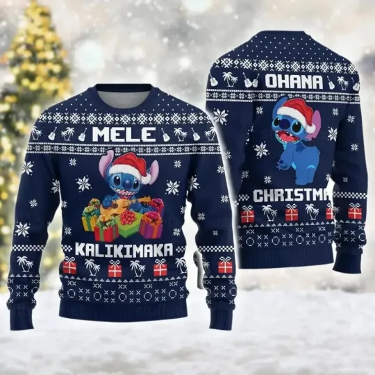 Discover Merry Christmas Mickey Mouse Disney Ugly Christmas Sweater Gift Santa Claus Pullover Men's 3D Autumn Winter Sweatshirt 2025