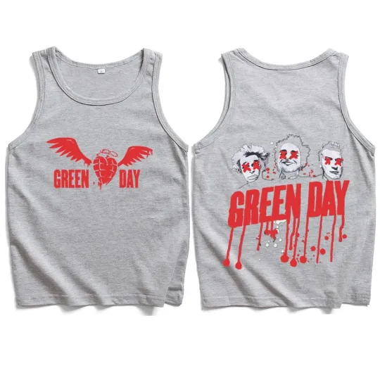 Green Day Saviors World Tour 2024 Tank Tops