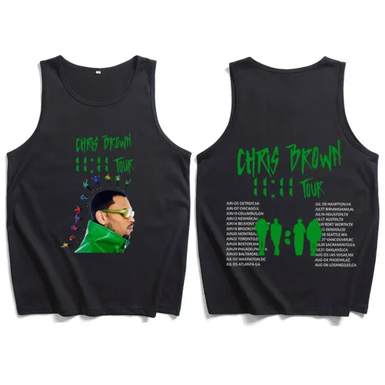 Chris Brown 11:11 Tour 2024 Tank Tops