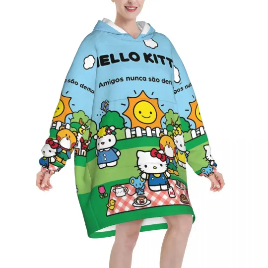 Lovely Hello Kitty Blanket Hoodie