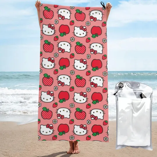 Sanrio Hello Kitty Merch Towel for Beach Pool Summer