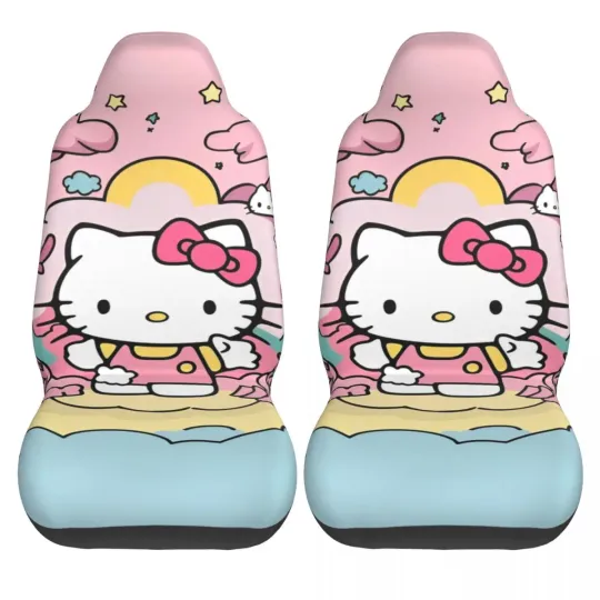 Hello Kitty Cartoon Car Seat Covers