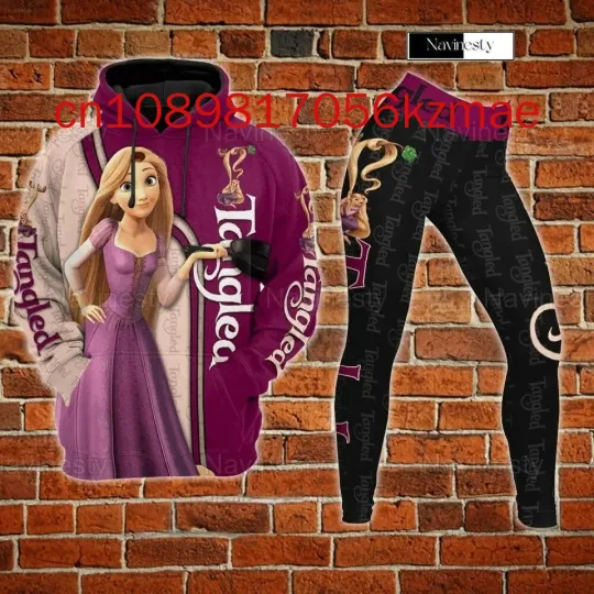 New Disney Tangled Rapunzel Hoodie Leggings Sets