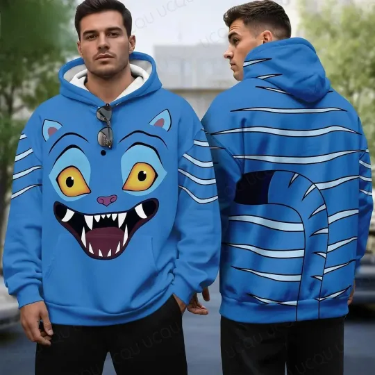 KPop Demon Hunters Hoodie For Men Halloween the Tiger Outfit Cosplay Pullover Hoodie Autumn Winter 3D Print Pullover Sweatshirt