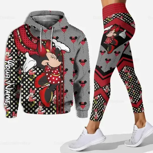 Personalized Disney Mickey Mouse Minnie Hoodie Legging Sets