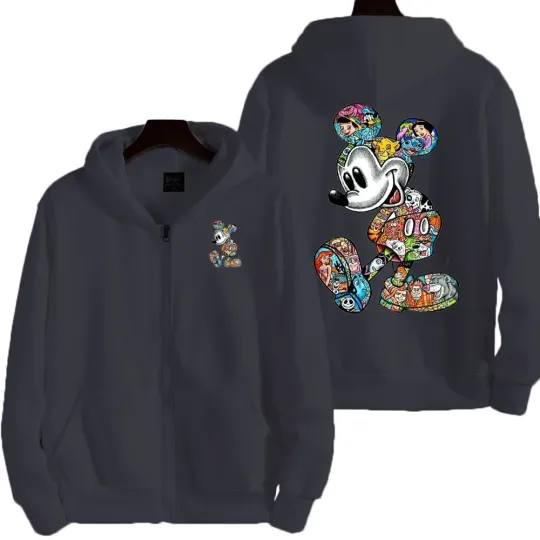Graffiti Mickey Men Cartoon Hoodie