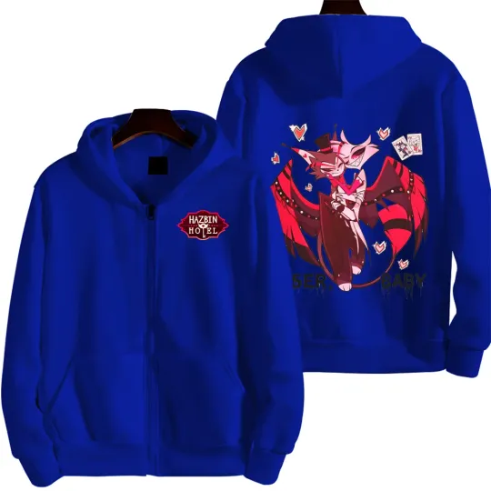 Hazbin Hotel Men Zip Up Hoodie