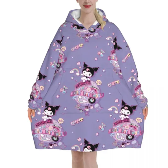 Melody And Kuromi Blanket Hoodie