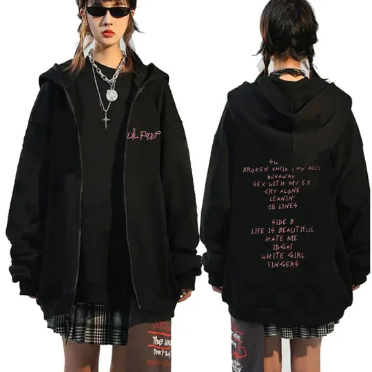 Rapper Lil Peep Graphic Zipper Hoody Men Women Hip Hop Fashion Zip Up Sweatshirt Men Oversized Pullover Hoodie Coats Streetwear