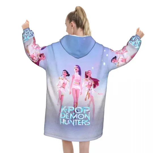 KPop Demon Hunters Huntrix Blanket Hoodie