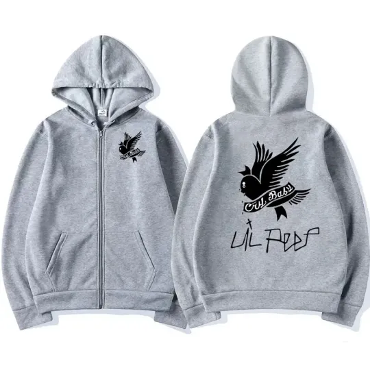 Rapper Lil Peep Graphic Zipper Hoody Men Women Hip Hop Fashion Zip Up Sweatshirt Men Oversized Pullover Hoodie Coats Streetwear