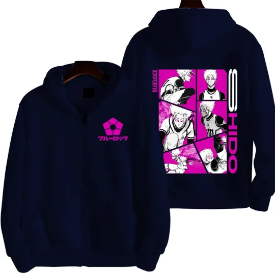Blue Lock Shido Ryusei Men Zipper Hoodie