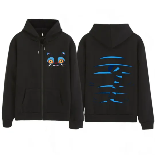 KPop Demon Hunters Derpy Tiger Zipper Hoodie Men Women Sweatshirt