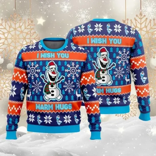 Discover Elsa Frozen Christmas Sweater Disney Princess Elsa Ugly Sweater Unisex 3D Sweater Men's Pullover Children's Sweater Casual Tops