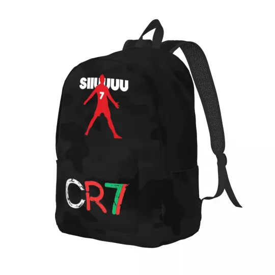 CR7 Ronaldos Backpack for Men and Women, Laptop Shoulder Bag, Student and Work Daypack, Gift