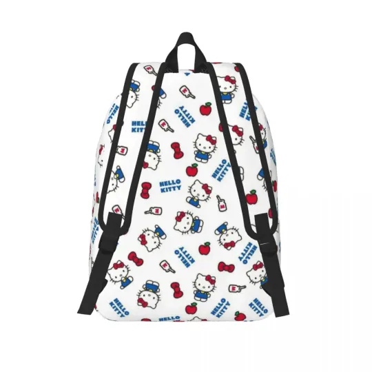Hello Kitty Backpack for Boy Girl Kids Student, School Book Bags Cute Cartoon Daypack, Kindergarten Primary Bag, Hiking