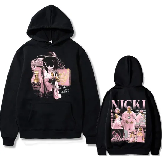Rapper Nicki Minaj Pink Friday 2 Print Hoodie