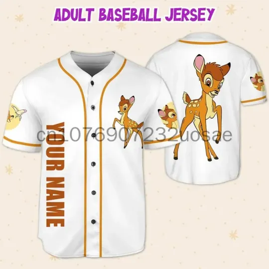 2024 Disney Bambi Baseball Jersey Custom Name