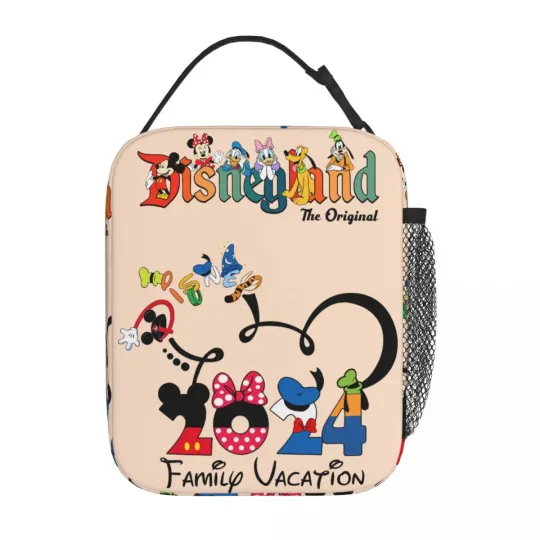 Cute Mickey Mouse Lunch Bags For Kids, Disney Family Vacation 2024 Bag
