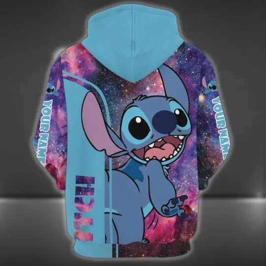 Disney Stitch Galaxy All Over Printed 3d Hoodie,  Stitch And Lilo Hoodie