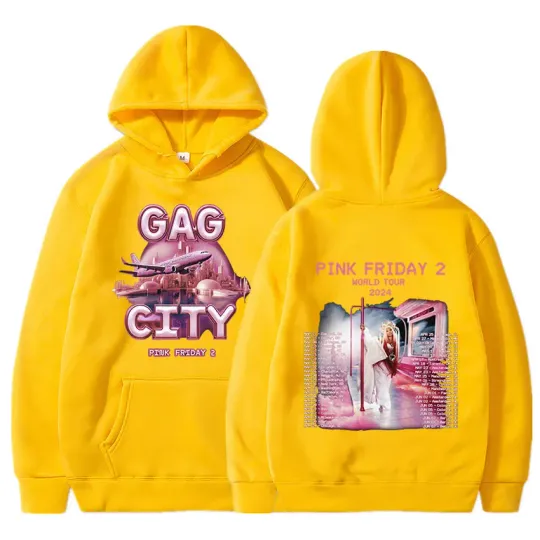 Nicki Minaj Hoodie Gag City Pink Friday 2 World Tour 2024 Hoodies