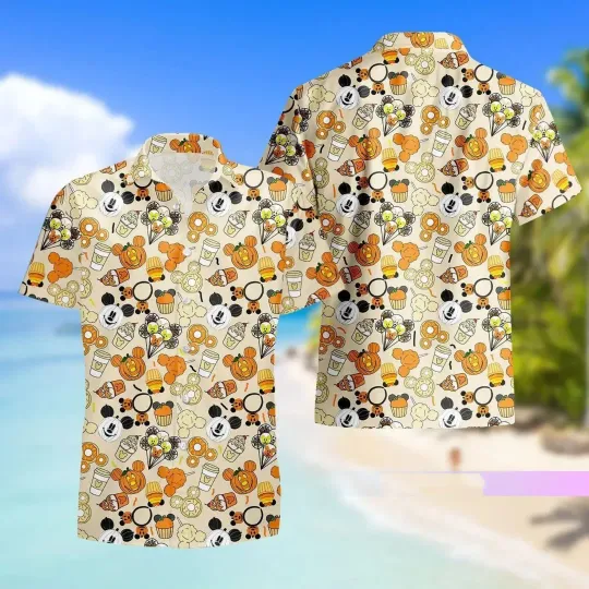 2024 New Disney Halloween Hawaiian Shirt  Mickey Vacation Family Hawaiian Shirt