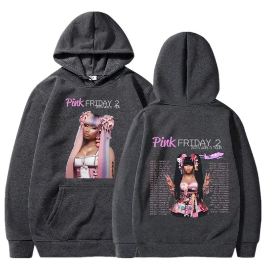 Nicki Minaj 2024 World Tour Hoodie Gag City Pink Friday 2 Concert