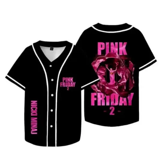 Nicki Minaj Pink Friday 2 World Tour 2024 Baseball Jersey
